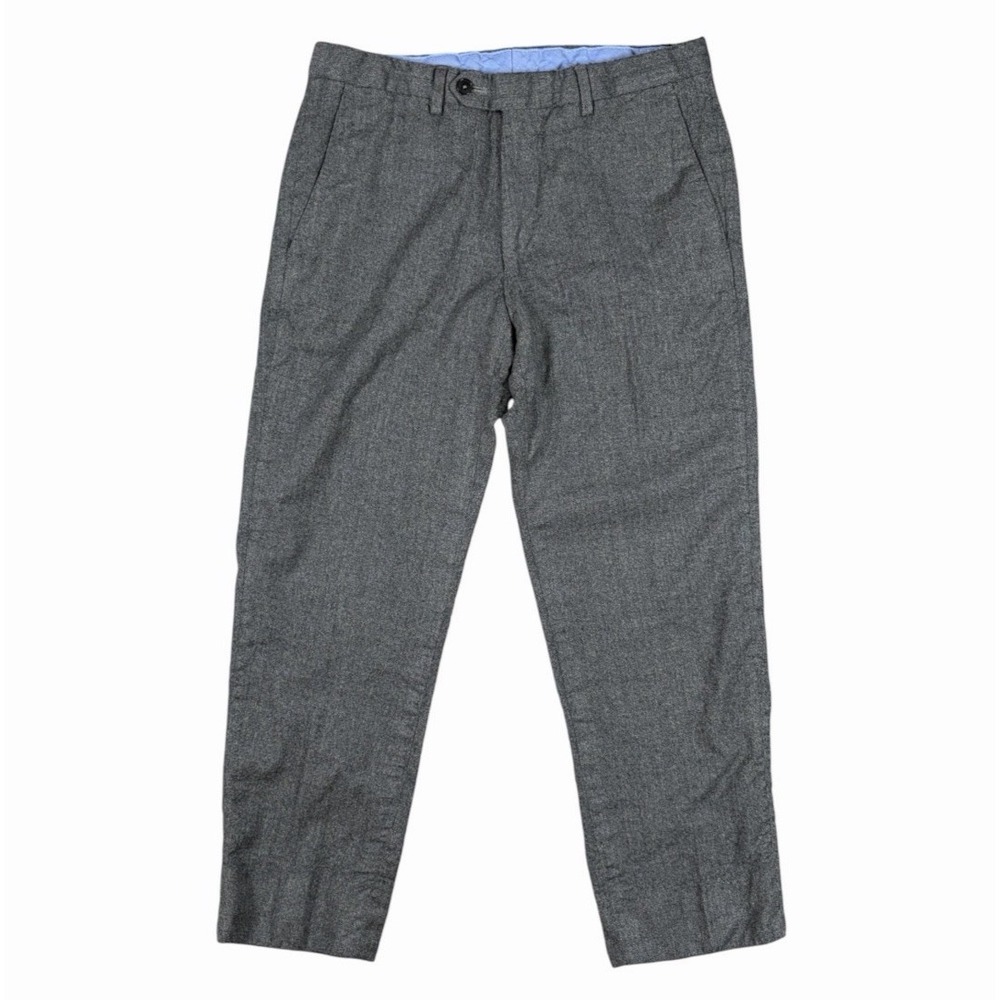 Peter Manning NYC Mens 31x26 Fit 30x24 Charcoal Gray Flannel Wool Dress Pants
